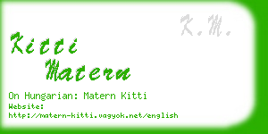 kitti matern business card